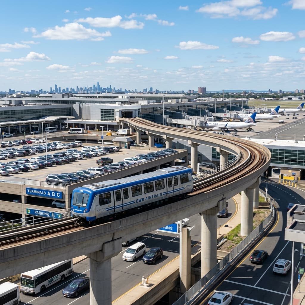 JFK AirTrain express route to Manhattan